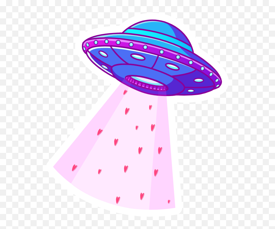 Friendly Ufo Sticker - Sticker Mania Dot Png,Ufo Beam Png