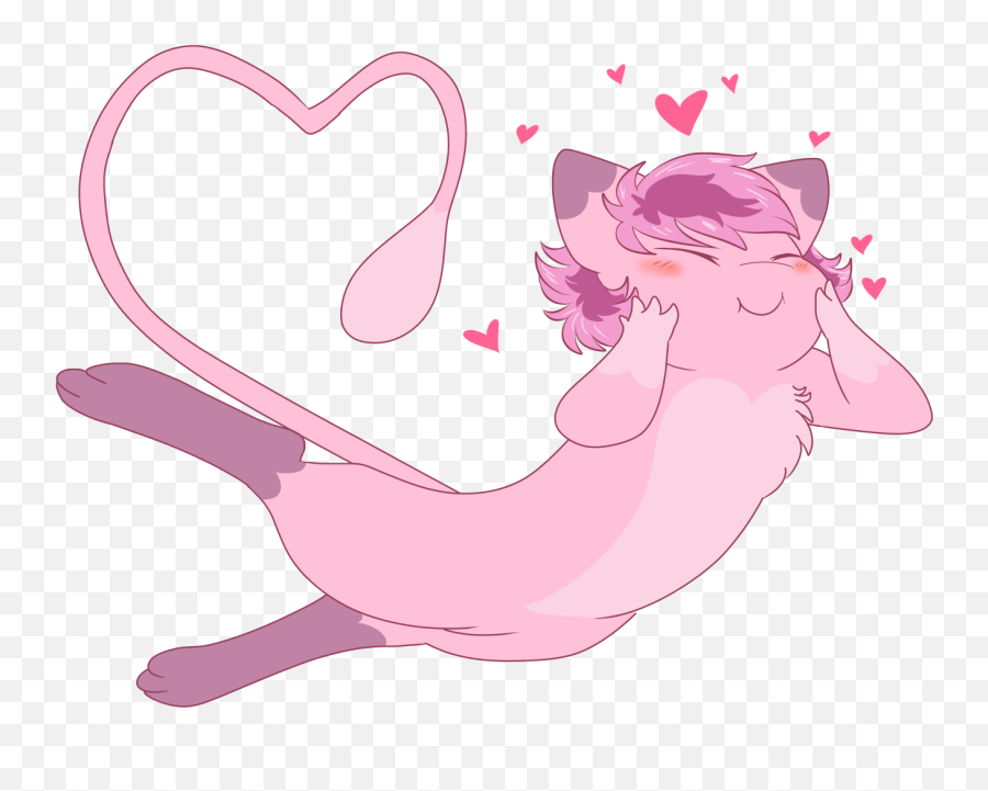 Lovey Dovey Mew By Vrisky8its - Fur Affinity Dot Net Mythical Creature Png,Mew Transparent