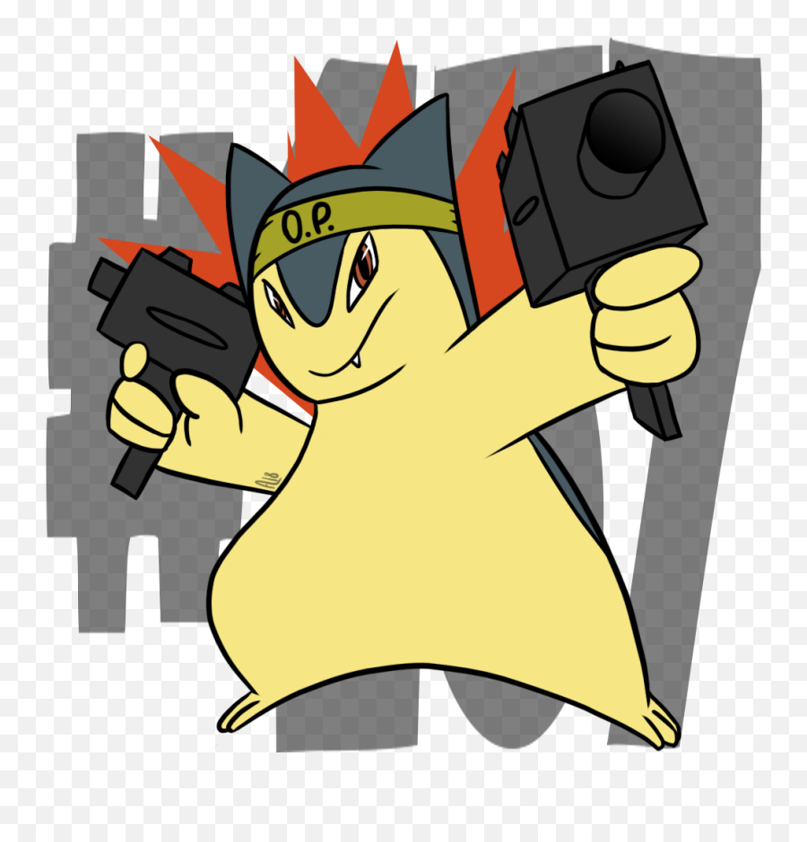 Pokemon - Typhlosion With Gun Png,Typhlosion Png
