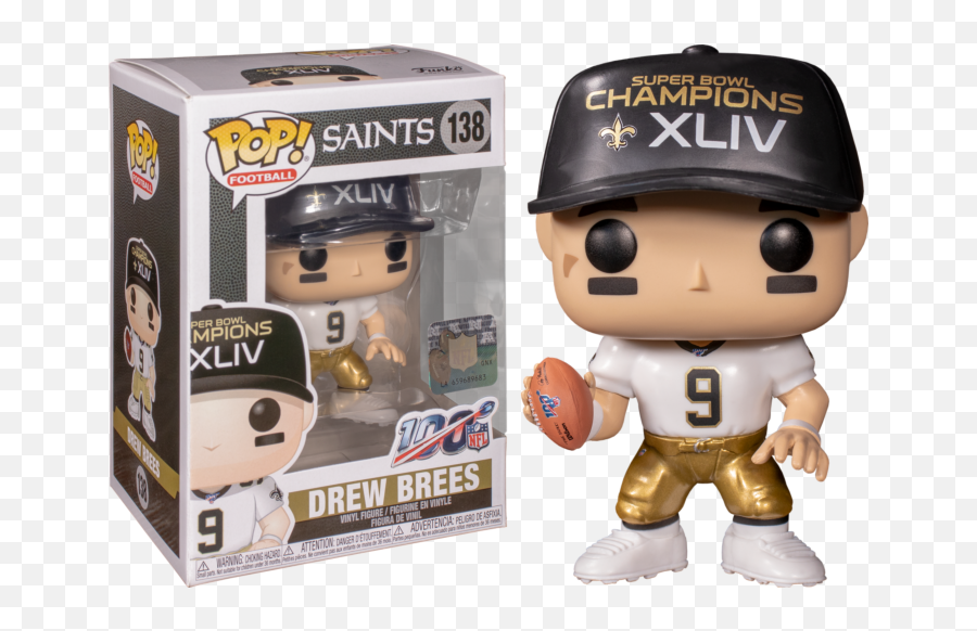 Nfl Football - Drew Brees New Orleans Saints Super Bowl Champions Xliv Pop Vinyl Figure New Orleans Saints Png,New Orleans Saints Png