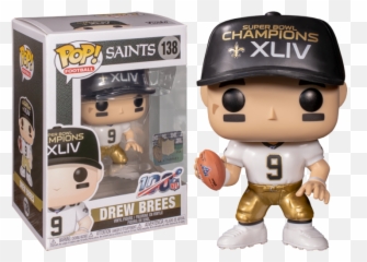 Nfl Football - Drew Brees New Orleans Saints Super Bowl Champions XLIV Pop Vinyl Figure png