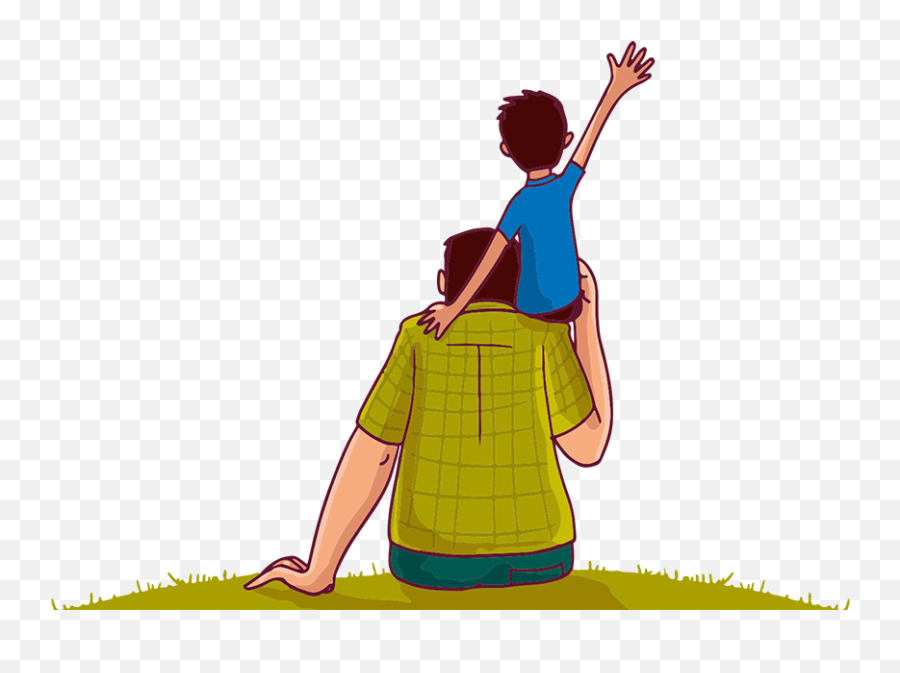 Fathers Day With Son - Fathers Day Cartoon Png,Father's Day Png - free  transparent png images 