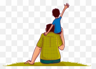 Fathers Day With Son - Cartoon Png