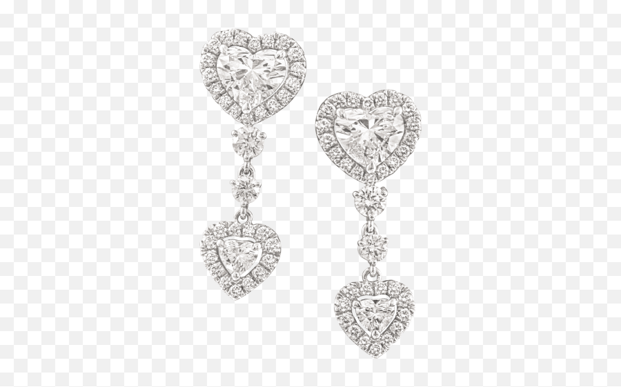 Heart Shaped Diamond Earrings - Diamond Heart Shaped Earrings Png,Diamond Earring Png