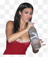 Download Hd Kim Kardashian Drunk - Kim Kardashian Drinking Vodka Png,Kim Kardashian Png