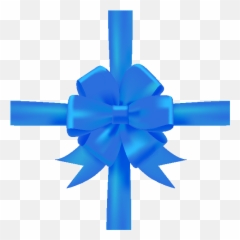 Blue Bow Ribbon Icon Vector Data Svgvectorpublic Domain - Green Png 3d