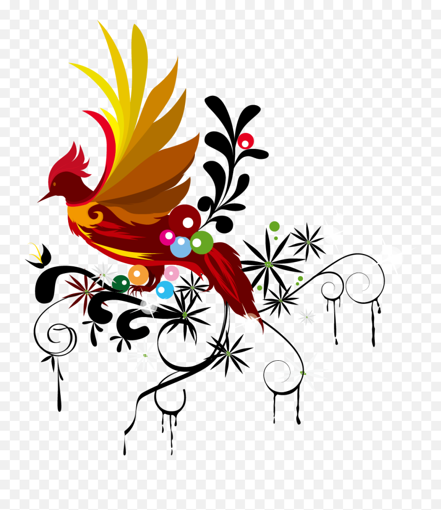 Download Drawing Phoenix Watercolor Banner - Vector Graphics Graphic Design Works Png Hd,Phoenix Bird Png