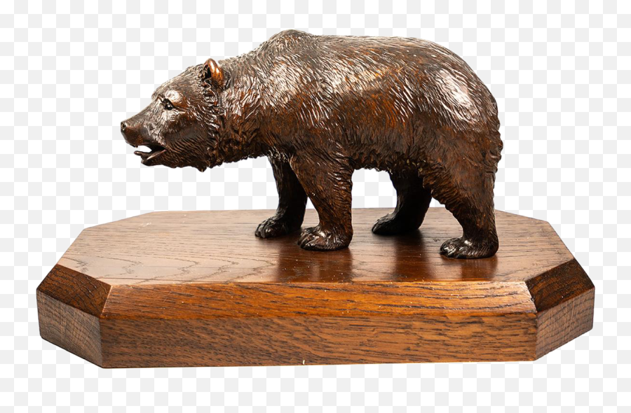 Antique Hc Black Forest Bull Bear - Grizzly Bear Png,Bull Bear Icon