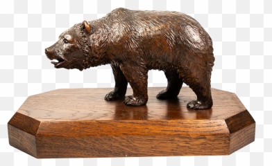 Antique Hc Black Forest Bull Bear - Grizzly png