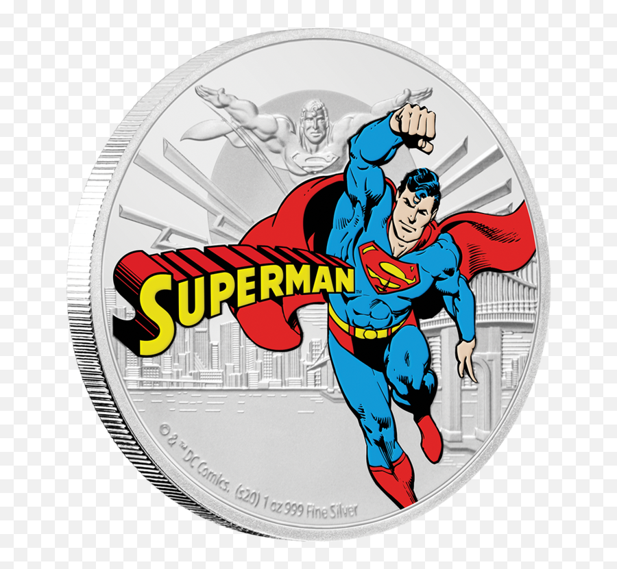 2020 Justice League 60 Years Superman - Niue 2 Dollars 1 Oz Oz Silver 2021 Superman 1oz Coin Png,Penguin Icon League