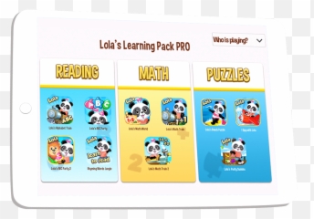 Lolau0027s Learning Pack Pro For Tablets U2013 Panda - Dot png