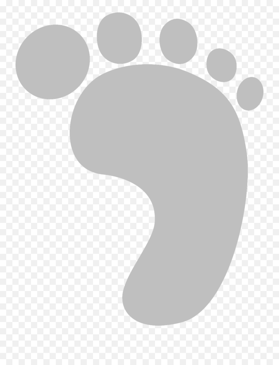 Giant Footprint Clipart - Grey Footprint Png,Footprints Transparent