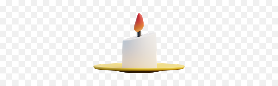 Premium Burning Candle 3d Illustration Download In Png Obj - Candle Holder,Birthday Candle Icon