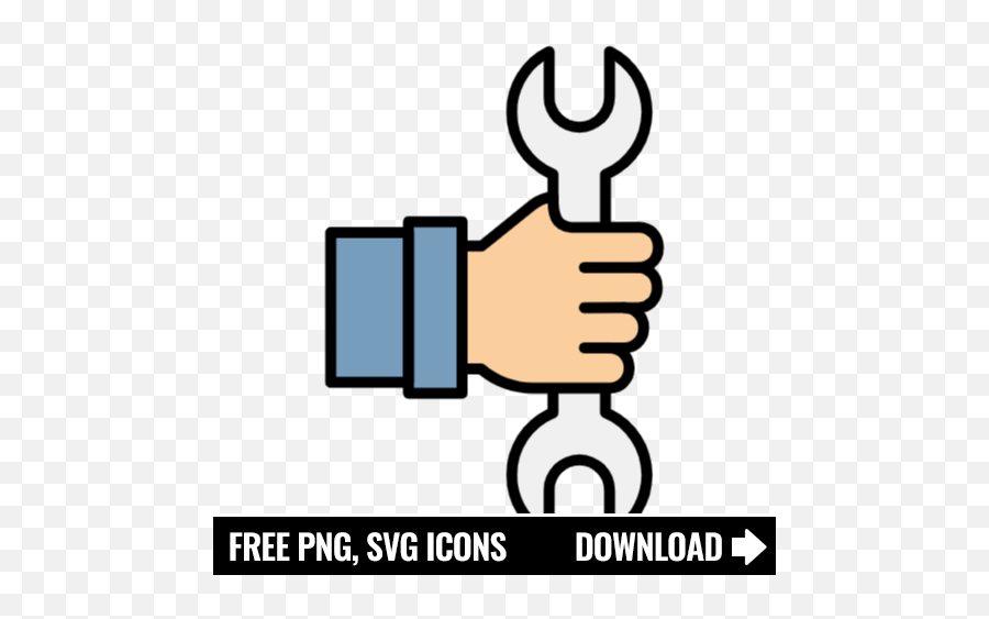 Free Wrench And Hand Icon Symbol Png Svg Download - Diamond Icon,Wrench And Screwdriver Icon