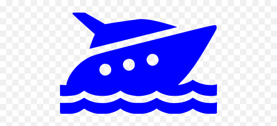 Blue Yacht Icon - Free Blue Yacht Icons Yacht Ico Png,Svg Boat Icon