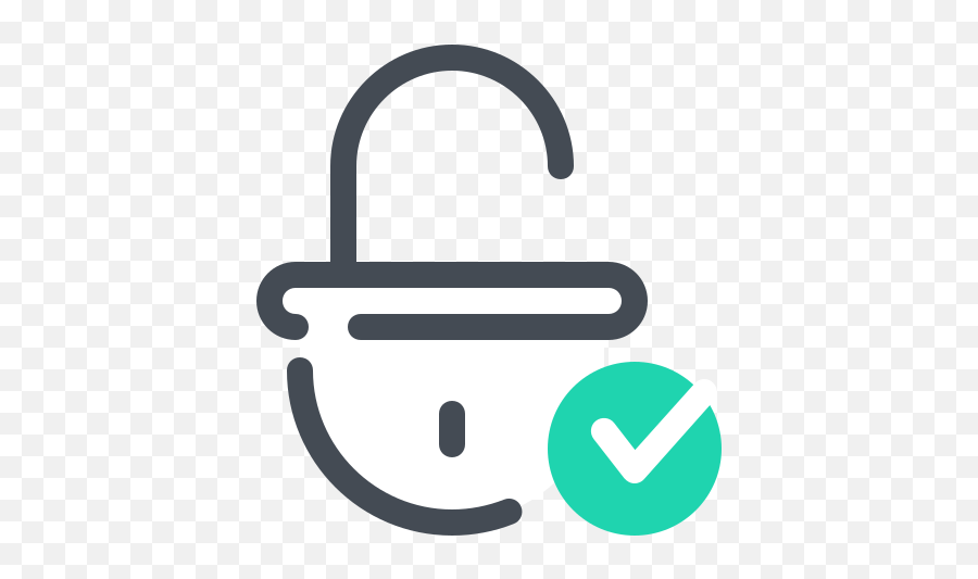 Approved Unlock Icon In Pastel Style Png