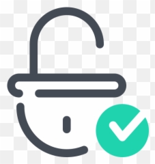 Approved Unlock Icon In Pastel Style Png