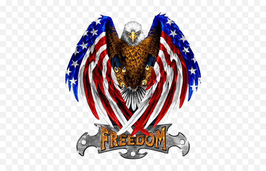 Download Eagle Clipart Patriotism - Patriotic Eagle Clip Art American Flag With Eagle Png,Artwork Png