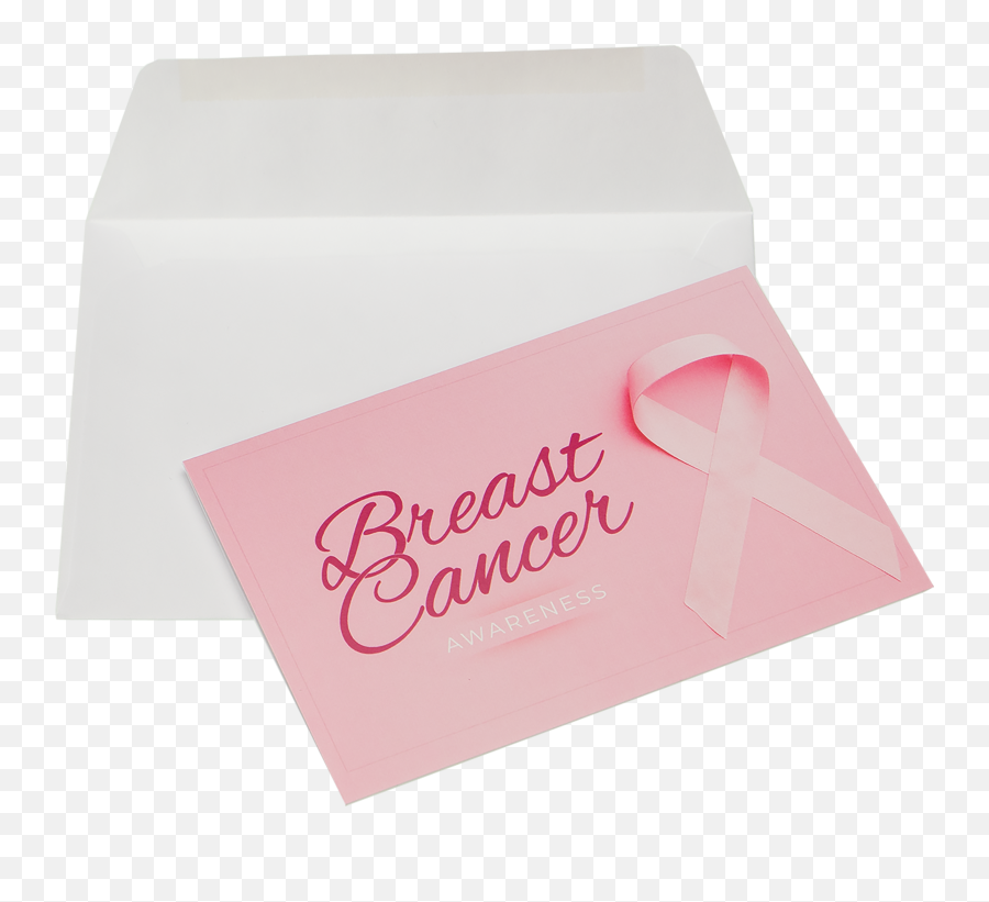 Breast Cancer Awareness - Pink Ribbon 4 X 6 Folded Note Card Design Png,Breast Cancer Logo