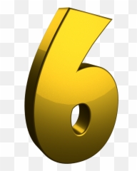 White Numbers Transparent Png Clipart - Numero 6 3d Png,Number 6 Png