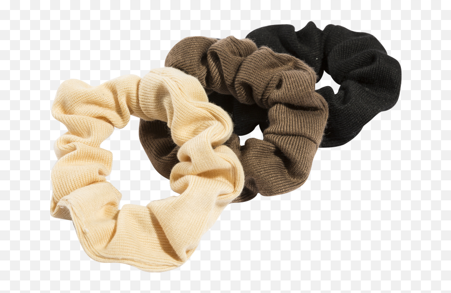 Set Of 3 Medium - Sized Coloured Jersey Scrunchies Glamour Bracelet Png,Scrunchie Png