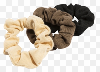 Set Of 3 Medium - Sized Coloured Jersey Scrunchies Glamour Bracelet Png,Scrunchie Png