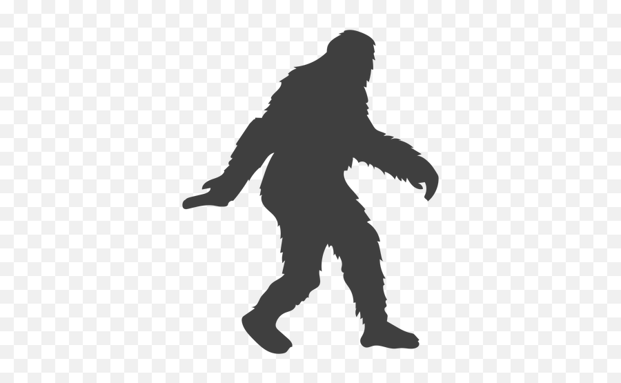 Bigfoot Moving Creature Folklore Black - Transparent Png Sasquatch Prints,Moving Png