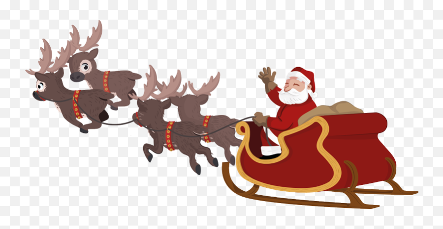 Christmas Sleigh Png Hd Pictures - Vhvrs Santa On A Sleigh Png,Christmas Transparent