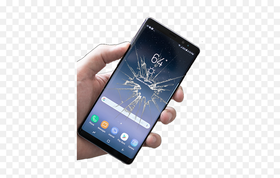 Mobile Phone Repairs Samsung Glass Repair I - Repair Broken Window Png,Phone In Hand Png