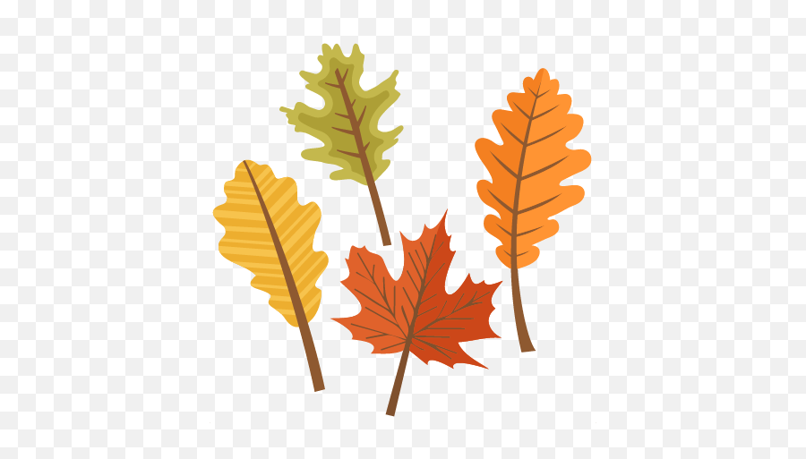 Fall Leaves Set Svg Scrapbook Cut File Cute Clipart Files - Cute Fall Leaves Clipart Png,Transparent Fall Leaves