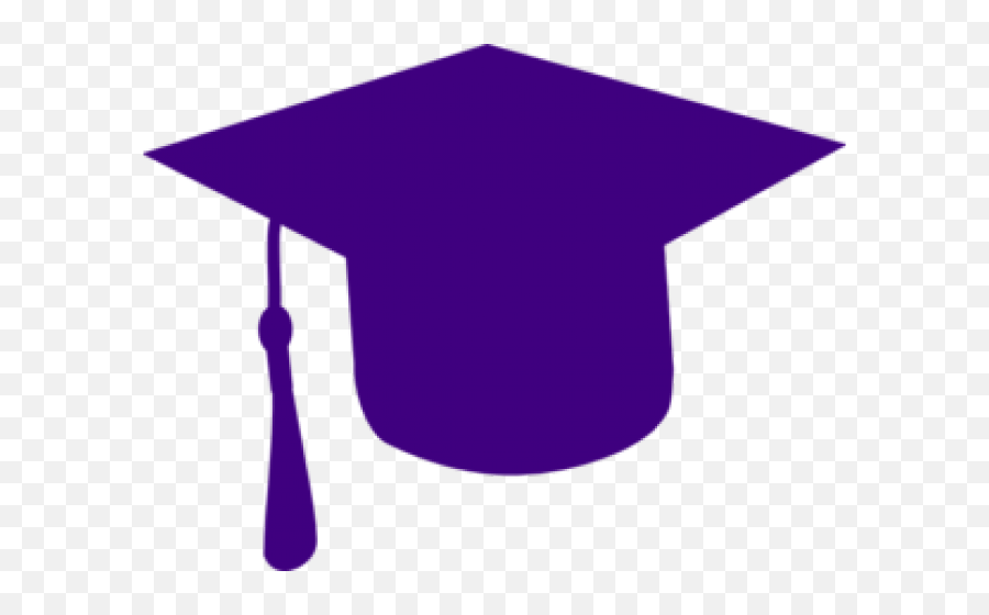 Purple Grad Cap Clip Art - Purple Graduation Cap Clipart Png,Grad Hat Png