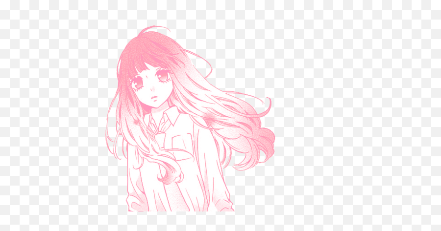 Pink Manga Anime Girl Sad - Transparent Aesthetic Anime Girl Png,Sad Girl Png
