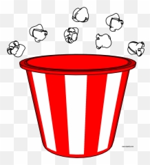 Popcorn Bucket And Pop Clipart Png - Empty Popcorn Bucket Clipart,Bucket Png