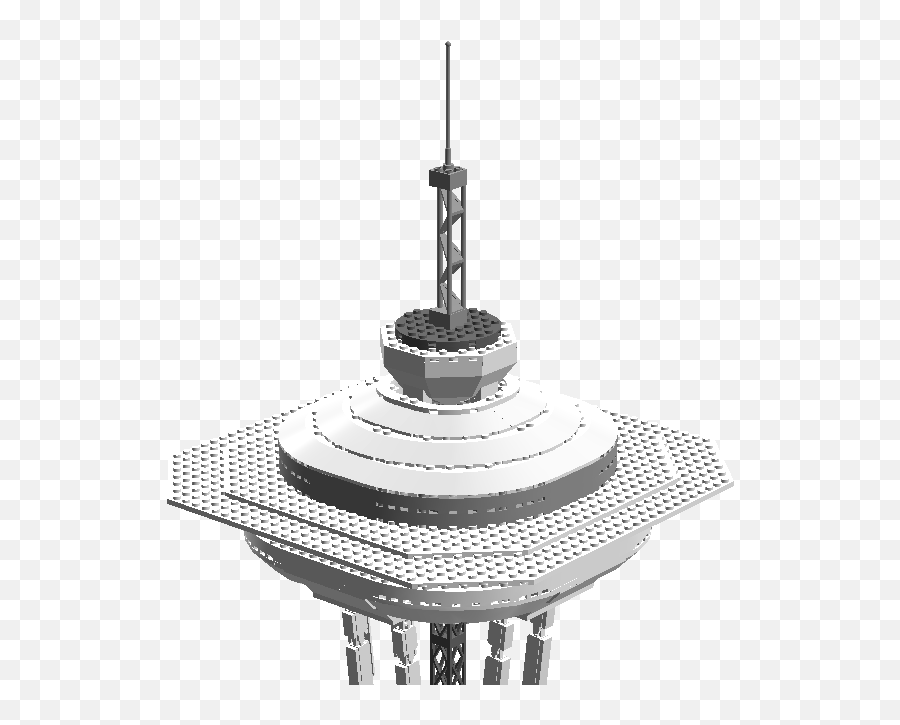 Download Lego Space Needle - Control Tower Full Size Png Monochrome,Space Needle Png