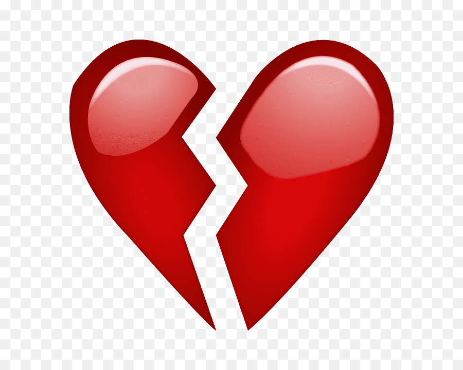 Download Broken Red Heart Emoji Icon - Broken Heart Emoji Png,Emoji Hearts Transparent