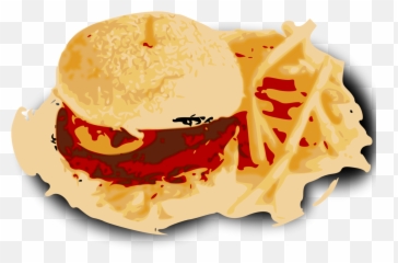 Junk Food Hamburger - Transparent Background Fast Png No Clipart