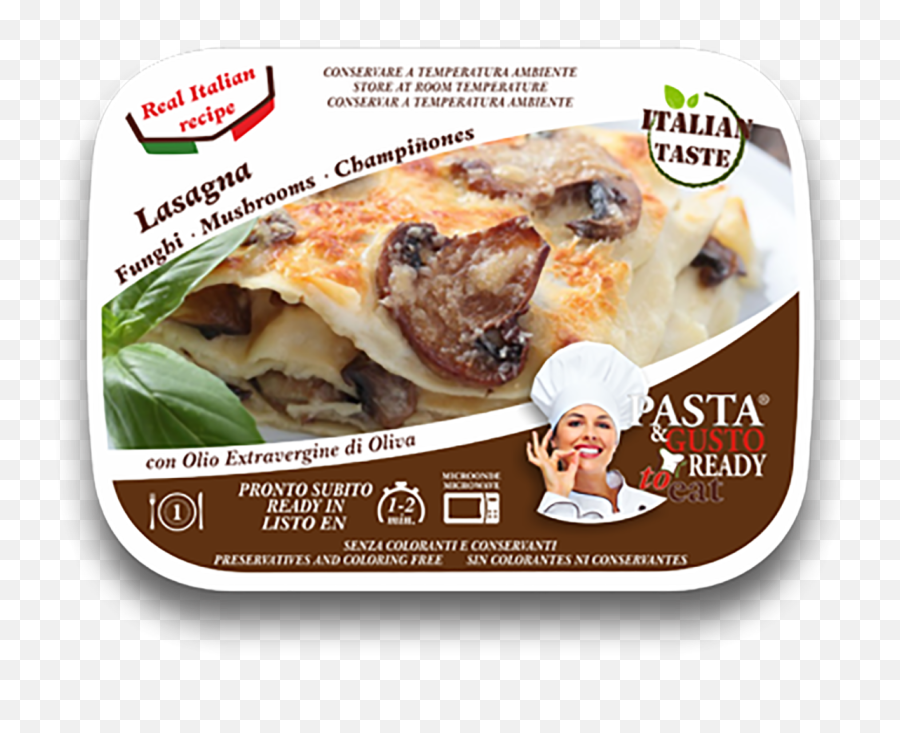 Mushrooms Lasagna U2013 Pasta U0026 Gusto Ready To Eat Unibrands - Fertiggerichte Für Die Mikrowelle Png,Lasagna Png