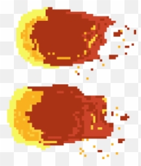 Download Fire Bullets - Pixel Art PNG Image with No