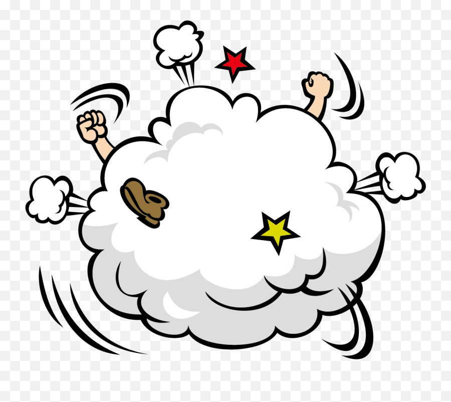 Cartoon Fight Cloud Gif