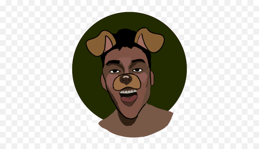 Chris Brown Stickers For Android Ios - Dog Face Cartoon Snapchat Png,Chris Brown Transparent