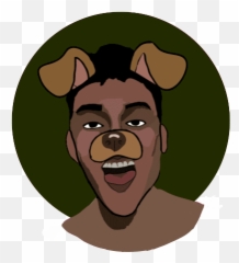 Chris Brown Stickers For Android Ios - Dog Face Cartoon Snapchat Png,Chris Brown Transparent