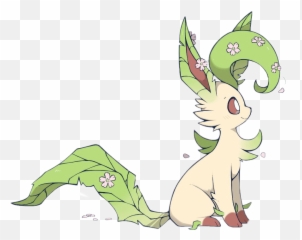 Leafeon Sticker By Mast - Cherry Blossom Leafeon png