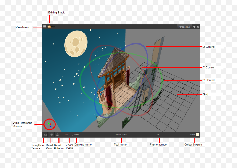 Harmony 14 Premium Documentation Perspective View - Toon Boom Perspective Tool Png,Perspective Grid Png