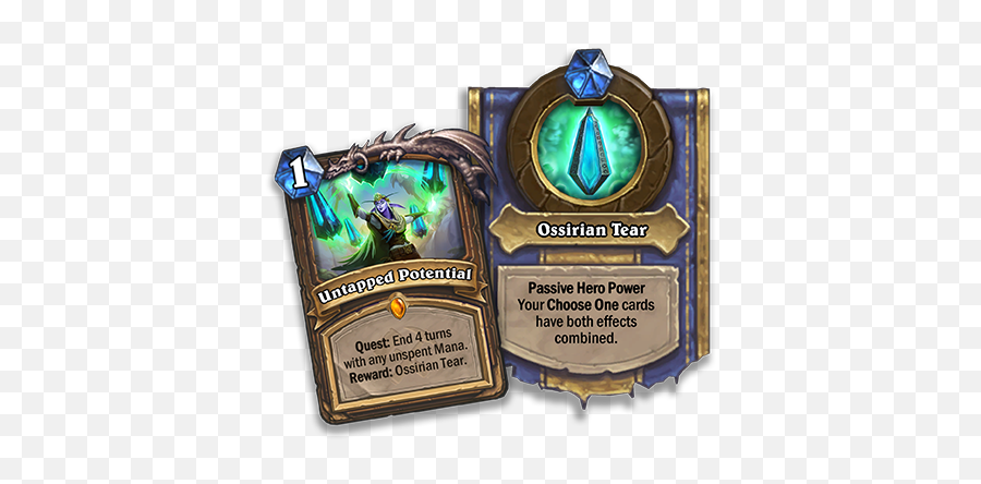 New Druid Legendary Quest Card - Untapped Potential Card Hearthstone Ossirian Tear Png,Druid Png