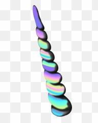 Unicorn Horn Holo Holographic Sticker - Rainbow Transparent png