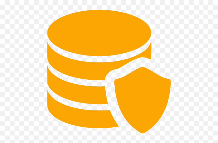 Orange Data Protection Icon - Free Orange Database Icons Data Privacy Data Protection Icon Png,Privacy Icon