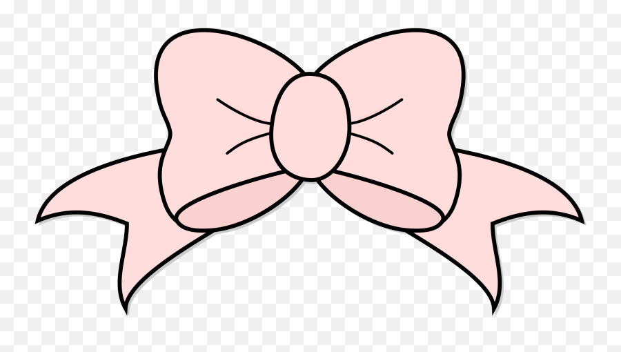 Bow Tie Drawing Ribbon Clip Art - Pink Bow Png Download,Hair Bow Png