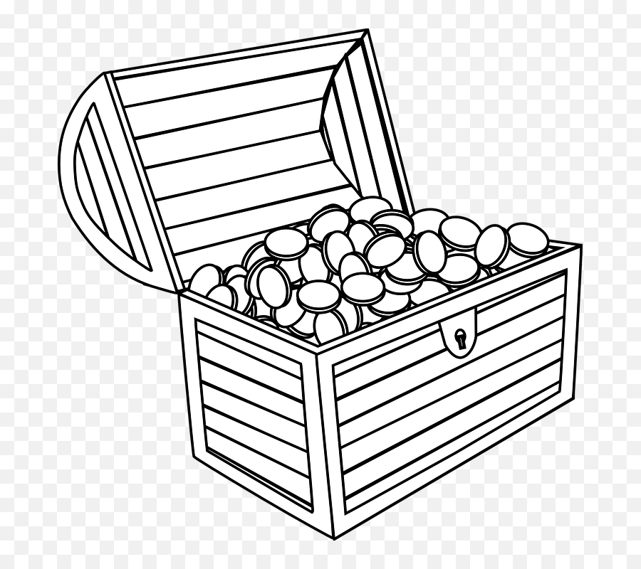 Treasure Chest Png Svg Clip Art For - Outline Treasure Chest Clipart,Treasure Chest Icon Png