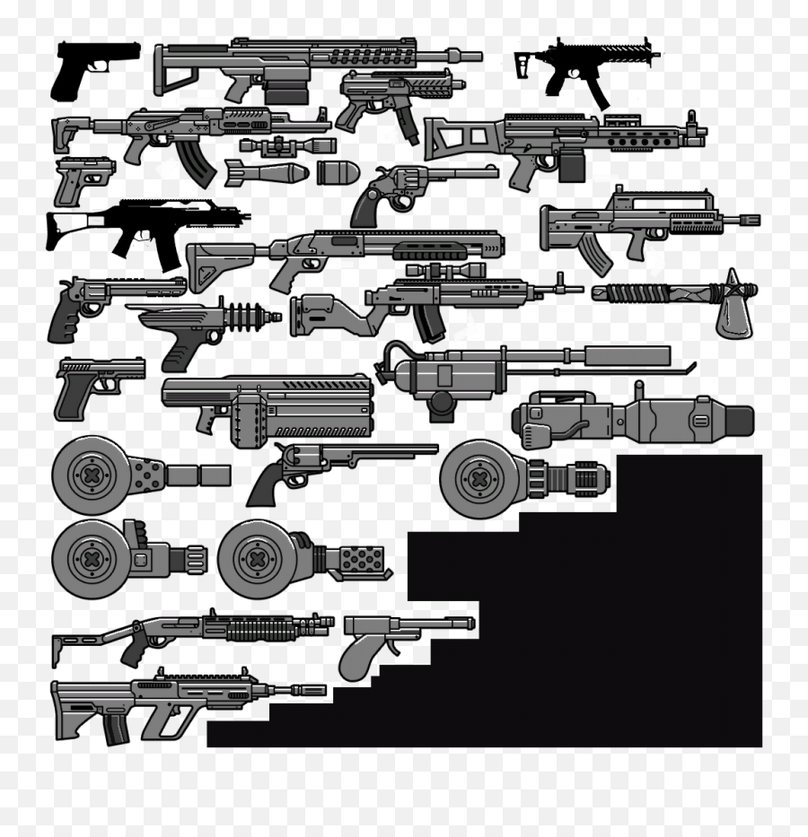 Real Weapon Icons Pack Black - Gta5modscom Gta V Weapons Png,Icon Rifles