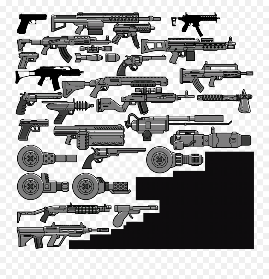 Real Weapon Icons Pack Black - Gta5modscom Gta V Weapons Png,Icon ...